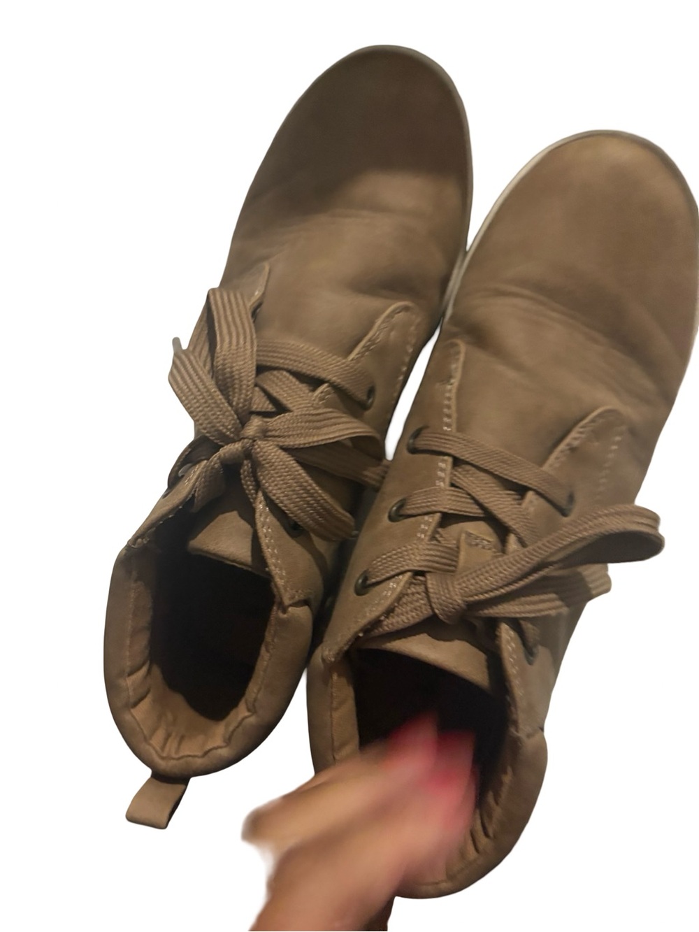 kidpik Tan Lace-Up Kids Sneaker